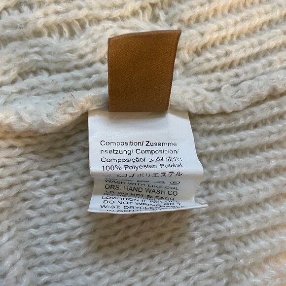 White Cropped Chunky Knit Sweater - Picture 5 of 5